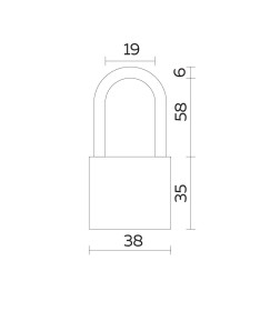 Замок навесной Fuaro PL-Uni-0138-L 3 Key