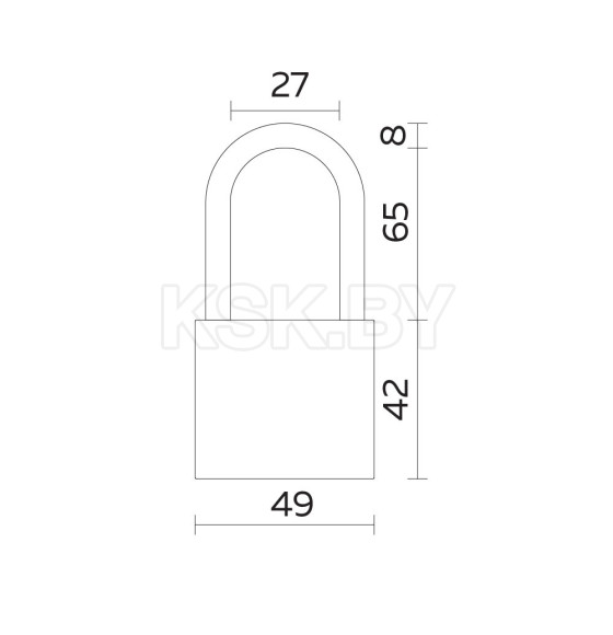 Замок навесной Fuaro PL-Uni-0150-L 3 Key (42269) 