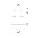 Замок навесной Fuaro PL-Weather-3640 Black 3 Key (42533) 