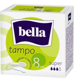 Тампоны женские гигиенические без аппликатора Bella Tampo Super 8 