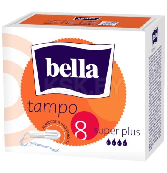 Тампоны женские гигиенические без аппликатора Bella Tampo Super Plus 8 