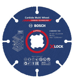 Диск отрезной по дереву и пластику 125х2.5x22.2 мм X-LOCK Carbide BOSCH 2608901193