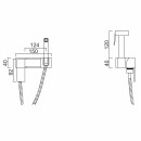 Смеситель с гигиеническим душем РМС SUS129BL-6-2 (SUS129BL-6-2) 