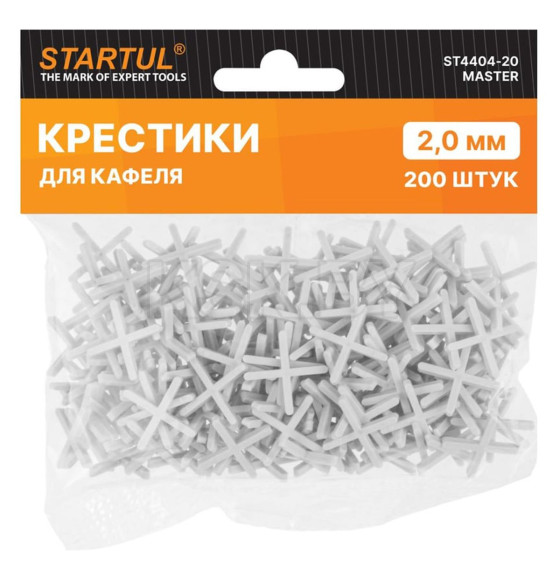 Крестики для кафеля 2,0 мм (200 шт.) STARTUL MASTER ST4404-20 (ST4404-20) 