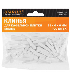 Клин для кафельной плитки малый 28х6х6 мм (100 шт.) STARTUL MASTER ST4402-28