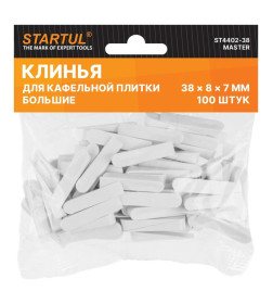 Клин для кафельной плитки большой 38х8х7 мм (100 шт.) STARTUL MASTER ST4402-38