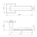 Ручки дверные Punto K.ARC.Q52. Extra SN-3 матовый никель (47131) 