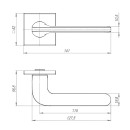 Ручки дверные Punto K.ARC.Q52. Aspect SN-3 матовый никель (47097) 