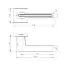 Ручки дверные Ajax K.JS51. Stick SSC/CP-16 сатинированный хром /хром (48227) 