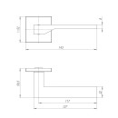 Ручки дверные Ajax K.JS51. Clever BL-24 черный (48209) 