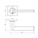 Ручки дверные Ajax K.JK51. Trend SSC-16 сатинированный хром (44329) 