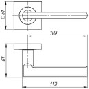 Ручки дверные Ajax K.JK51. Polo BL-24 черный (43385) 
