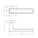 Ручки дверные Ajax K.JK51. Optima plus SN/WH матовый никель/белый (44357) 