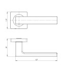 Ручки дверные Ajax K.JK51. Optima BL-24 черный (44367) 