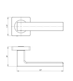 Ручки дверные Ajax K.JK51. Optima BL-24 черный