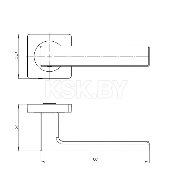 Ручки дверные Ajax K.JK51. Optima BL-24 черный (44367) 