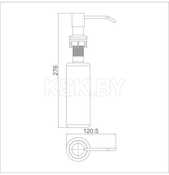 Дозатор врезной,для жидких моющих средств LedemeL405-2 (L405-2) 