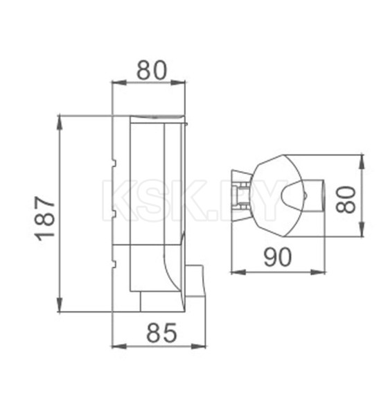 Дозатор настенный,для жидких моющих средств.Haiba HB407 (HB407) 