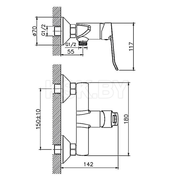 Смеситель с гигиеническим душем Haiba HB55556 (HB55556) 