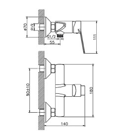 Смеситель с гигиеническим душем Haiba HB55559