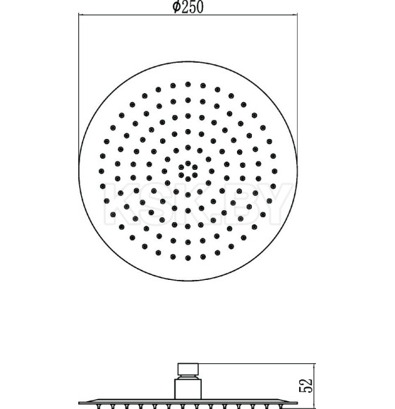 Душевая лейка тропического душа Ledeme L013-25    (L013-25   ) 