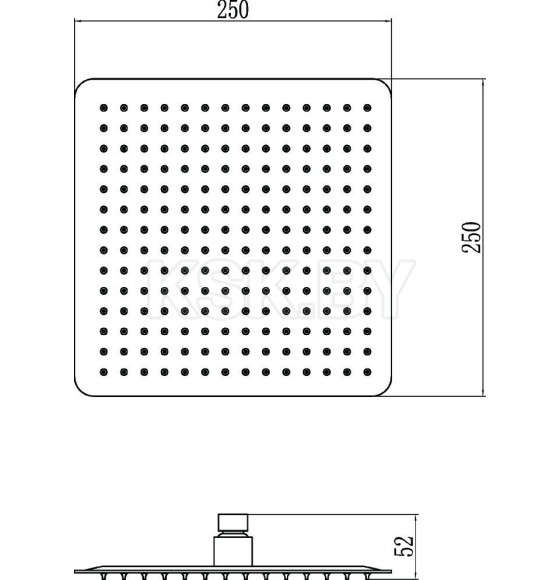 Душевая лейка тропического душа Ledeme L014-25 (L014-25) 