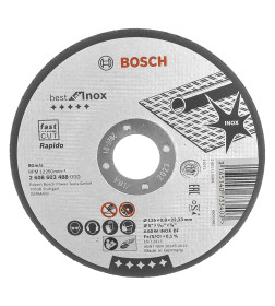 Круг отрезной по нержавеющей стали 125х0.8x22.2 мм Best BOSCH 2608603488