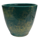 Горшок для цветов керамический с подставкой 8,0 л Малахит  (13с2) 