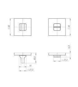 Завертка Ajax BK6.K.JS51 BL-24 черный