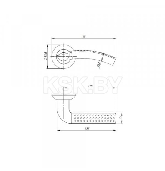 Ручка дверная Punto R.TL54.Logica 140mm SG/GP золото (36325) 