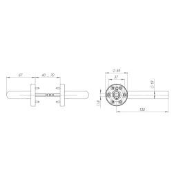 Ручка дверная Fuaro R.DSS201-0201/19 Inox 201