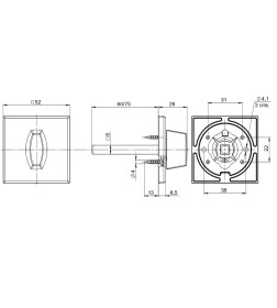 Фиксатор ночной задвижки Fuaro BKW8x75.K.RL52 CP-8 хром