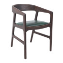 Стул ВАРДО КОМФОРТ ПЛЮС, нат. кожа зеленый/дуб натуральный/покрытие рич (114348) 