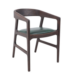 Стул ВАРДО КОМФОРТ ПЛЮС, нат. кожа зеленый/дуб натуральный/покрытие рич