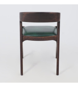 Стул ВАРДО КОМФОРТ ПЛЮС, нат. кожа зеленый/дуб натуральный/покрытие рич