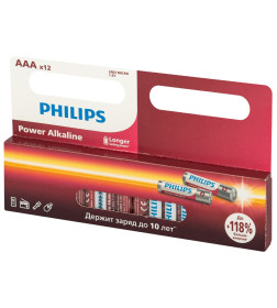 Батарейки Philips ААА алкалиновые 1,5v 12 шт. LR03-12BL Power