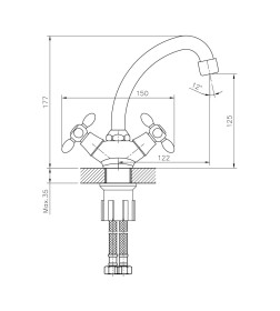 Смеситель для умывальника Decoroom, DR53012