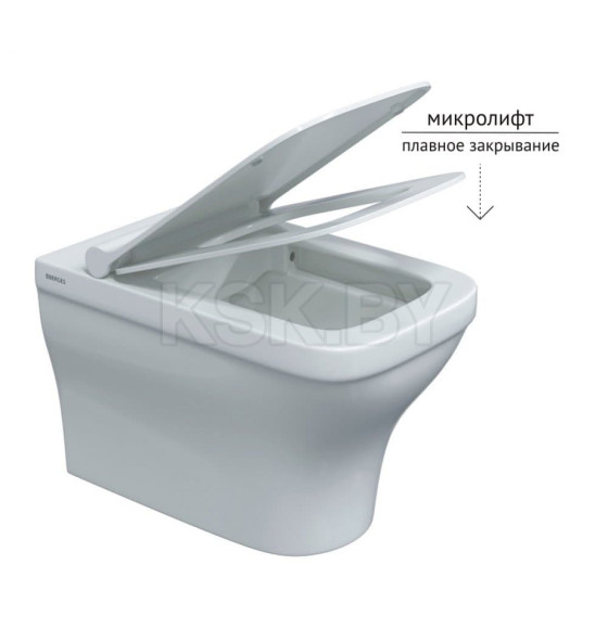 Комплект BERGES 042450 (инсталляция NOVUM, кнопка D3 хром глянец, унитаз Strati Rimless, сидение дюропласт Strati Slim SO) (042450) 