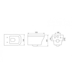 Комплект BERGES 042450 (инсталляция NOVUM, кнопка D3 хром глянец, унитаз Strati Rimless, сидение дюропласт Strati Slim SO)