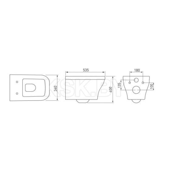 Комплект BERGES 042450 (инсталляция NOVUM, кнопка D3 хром глянец, унитаз Strati Rimless, сидение дюропласт Strati Slim SO) (042450) 
