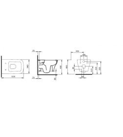 Комплект BERGES 042451 (инсталляция NOVUM, кнопка F5 черная SoftTouch, унитаз Strati Rimless, сидение дюропласт Strati Slim SO)