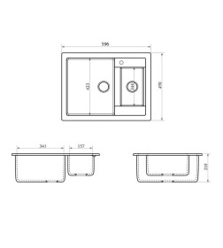 Мойка из искусственного камня Berge BR-6150 (черный)