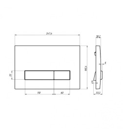 Комплект BERGES 043346 (инсталляция АТОМ Line, кнопка белая, унитаз FLOE S Rimless, сидение дюропласт Floe S Slim SO)