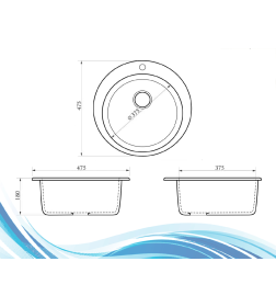 Мойка из искусственного камня Berge BR-5100 (серая)