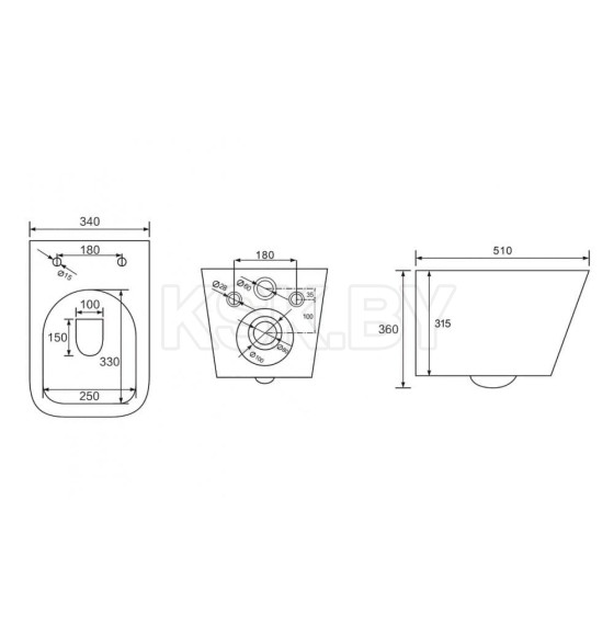 Комплект BERGES 043242 (инсталляция NOVUM525, кнопка L3 хром глянец,  унитаз FLOE S Rimless, дюропласт Floe S Slim SO) (043242) 