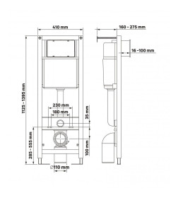 Комплект BERGES 043346 (инсталляция АТОМ Line, кнопка белая, унитаз FLOE S Rimless, сидение дюропласт Floe S Slim SO)