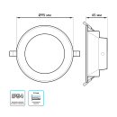 Светильник встраиваемый LED 7,5W 620lm 4000K 185-250V IP54 95х45 мм круг (белый) Gauss Elementary Downlight 999420207 (999420207) 