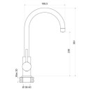 Смеситель для кухни Granula под фильтр, базальт, GR-3509L (GR-3509L) 