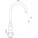 Смеситель для кухни Granula под фильтр, графит, GR-3509L (GR-3509L) 