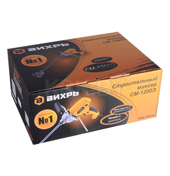 Строительный миксер СМ-1200Э Вихрь (72/20/1) 